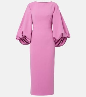 ROKSANDA Garance Balloon-Sleeve Crepe Gown - Pink