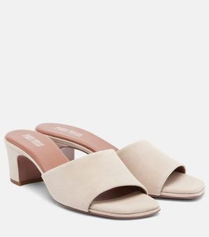 Paris Texas Ava 50 Suede Mules - Pink