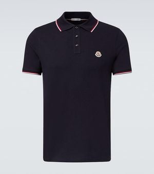Moncler Polo Permanent En Coton - Bleu