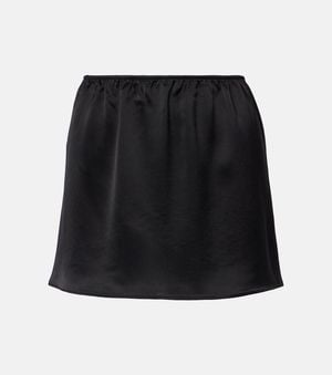 Leset Mini-Jupe Barb En Satin - Noir
