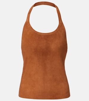 Stouls Minikleid Cherry Aus Veloursleder - Braun