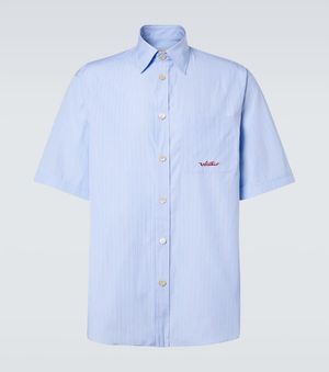 Valentino Striped Cotton Shirt - Blue