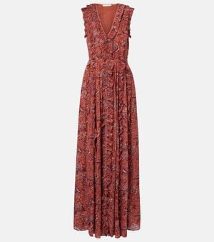 Ulla Johnson Maxikleid Aida Aus Chiffon - Rot