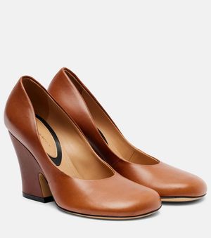 Dries Van Noten Pumps Aus Leder - Braun