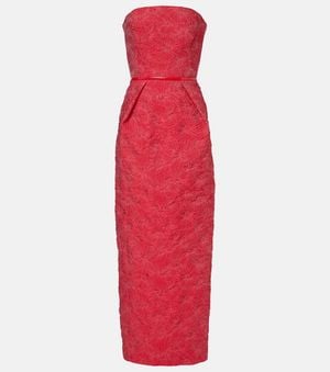 Max Mara Manto Off-Shoulder Maxi Dress - Red