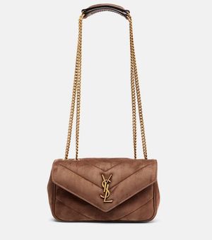 Saint Laurent Sac Lou Lou En Daim - Marron