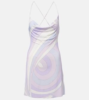 PUCCI Iride Satin Jersey Minidress - Purple