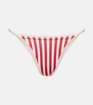 Bananhot St Tropez Striped Bikini Bottoms - Red