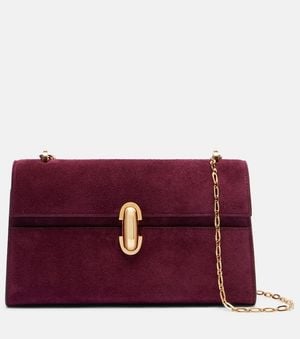 SAVETTE Clutch Symmetry Pochette Aus Veloursleder - Lila