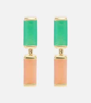 Aliita Pendientes Compuesta De Oro De 9 Ct Con Piedras - Verde