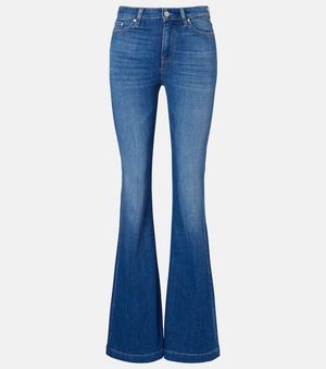 AG Jeans High-Rise Flared Jeans Tropea - Blau