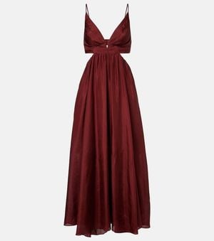 Zimmermann Maxikleid Wanderlust Aus Seide - Rot