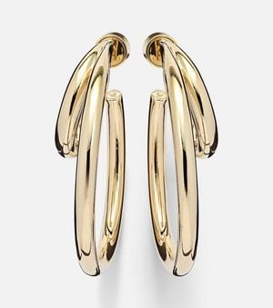 Jennifer Fisher Orecchini a cerchio Double Baby bagnati in oro 10kt - Metallizzato