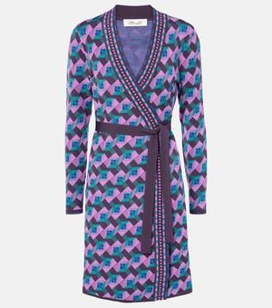 Diane von Furstenberg Wickelkleid Edwina Aus Strick - Blau