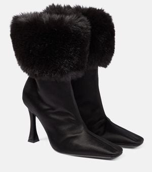 Magda Butrym Bottines En Satin - Noir