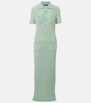 Versace Crochet Cotton-Blend Maxi Dress - Green