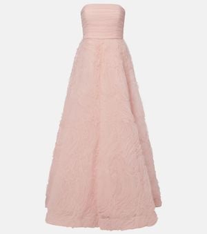 Rebecca Vallance Strapless Tulle Gown - Pink