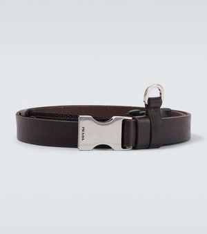 Prada Leather Belt - Brown