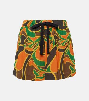 Faithfull the Brand Demi Printed Shorts - Green