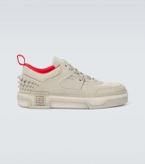 Christian Louboutin Astroloubi Leather & Suede Sneaker - Natural