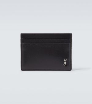Saint Laurent Leather Card Holder - Black