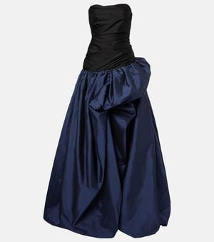 Marmar Halim Off-Shoulder-Robe - Blau