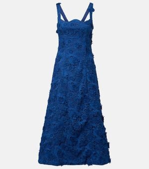 LEO LIN Odette Lace Midi Dress - Blue