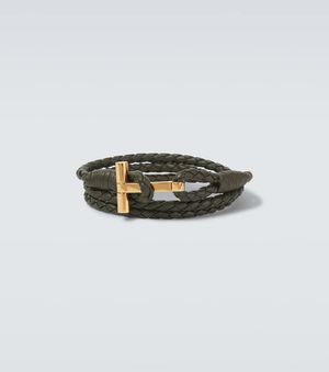 Tom Ford Armband T Aus Leder - Grün