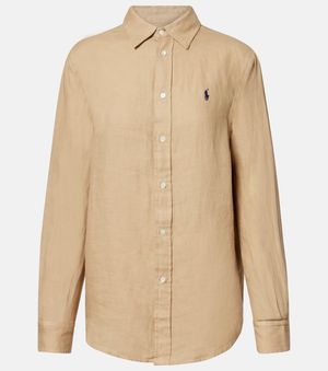 Polo Ralph Lauren Logo Linen Shirt - Natural