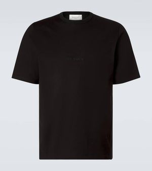 Saint Laurent T-Shirt Aus Baumwoll-Jersey - Schwarz