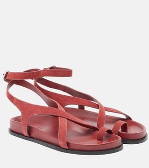 A.Emery Sandalen Jalen Slim Aus Veloursleder - Rot
