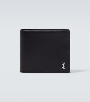 Saint Laurent Portemonnaie Tiny Cassandre Aus Leder - Schwarz