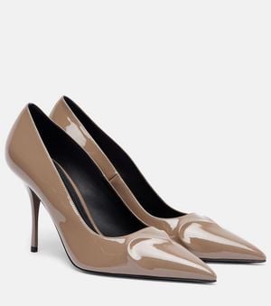 Alaïa Pumps Le Cour 3D 90 Aus Lackleder - Natur