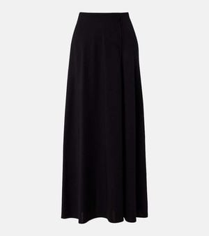 Max Mara Stilla Virgin Wool Maxi Skirt - Black
