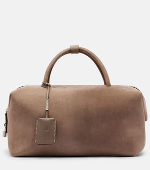 Max Mara Holdall Medium Suede Tote Bag - Brown
