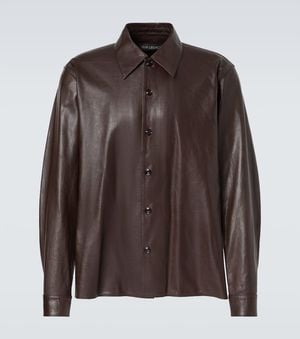 Our Legacy Welding Leather Overshirt - Brown