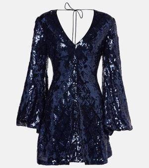 ROTATE BIRGER CHRISTENSEN Sequined Minidress - Blue