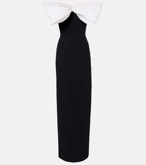 David Koma Bow-Detail Gown - Black
