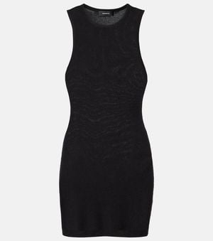 Wardrobe NYC Racer Cotton-Blend Minidress - Black
