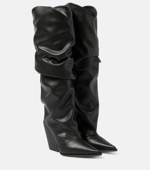 Alexandre Vauthier Bottes En Cuir Synthetique - Noir