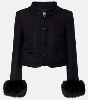 Self-Portrait Jacke Mit Pailletten - Schwarz