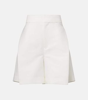 Victoria Beckham Short A Taille Haute - Blanc