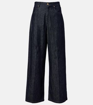 Max Mara Lavinia High-Rise Wide-Leg Jeans - Blue
