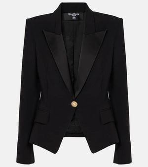 Balmain Single-Breasted Wool Jacket - Black