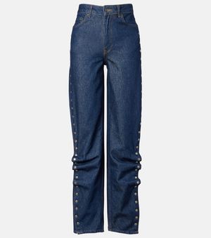 ROTATE BIRGER CHRISTENSEN High-Rise Straight Jeans - Blau