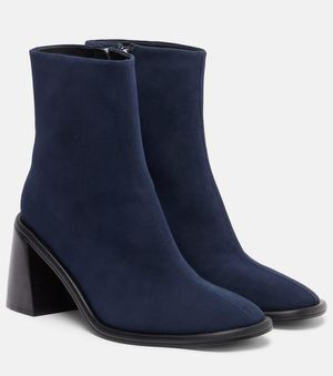 Souliers Martinez Ankle Boots Teruele 80 Aus Veloursleder - Blau