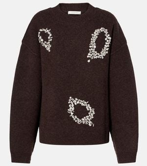 JACQUES WEI Embroidered Wool Jumper - Brown