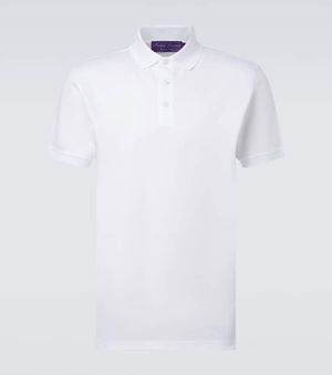 Ralph Lauren Polo En Pique De Coton - Blanc