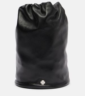 The Row Leather Pouch - Black