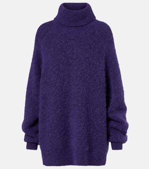 JOSEPH Meslay Alpaca-Blend Turtleneck Sweater - Blue
